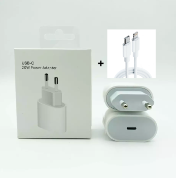 20W Ladegerät Adapter + 2m Lighting auf USB-C Ladekabel für iPhone 5, 6, 7, 8, X, XS, XR, 11, 12, 13, 14 Pro, Max